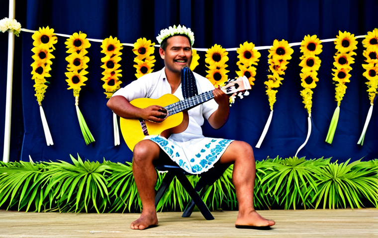 피지 출신 유명 인물 - Rugby Celebration**

"A jubilant Fijian rugby team celebrating their Olympic gold medal victory, ful...