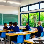 피지에서의 국제학교 - A diverse international classroom in Fiji with children from Australia, New Zealand, Japan, and Euro...